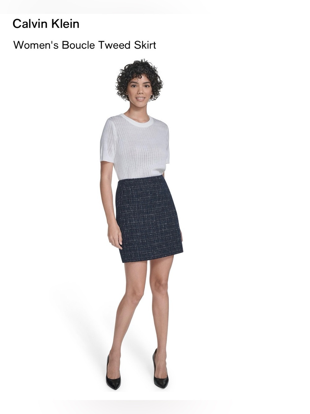 Calvin Klein Women's Boucle Tweed Skirt